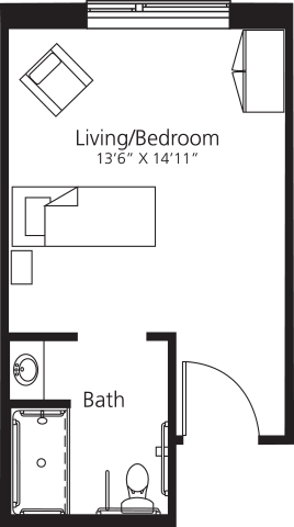 Floor Plan Skilled Nursing Deluxe Studio