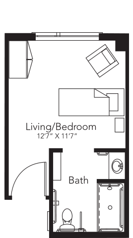 Floor Plan Skilled Nursing Studio